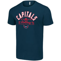 Washington Capitals Starter Half Puck T-Shirt - Navy - NHL