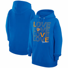 New York Knicks G-III 4Her by Carl Banks Women's Basketball Love Fleece Pullover Hoodie Blue - NBA