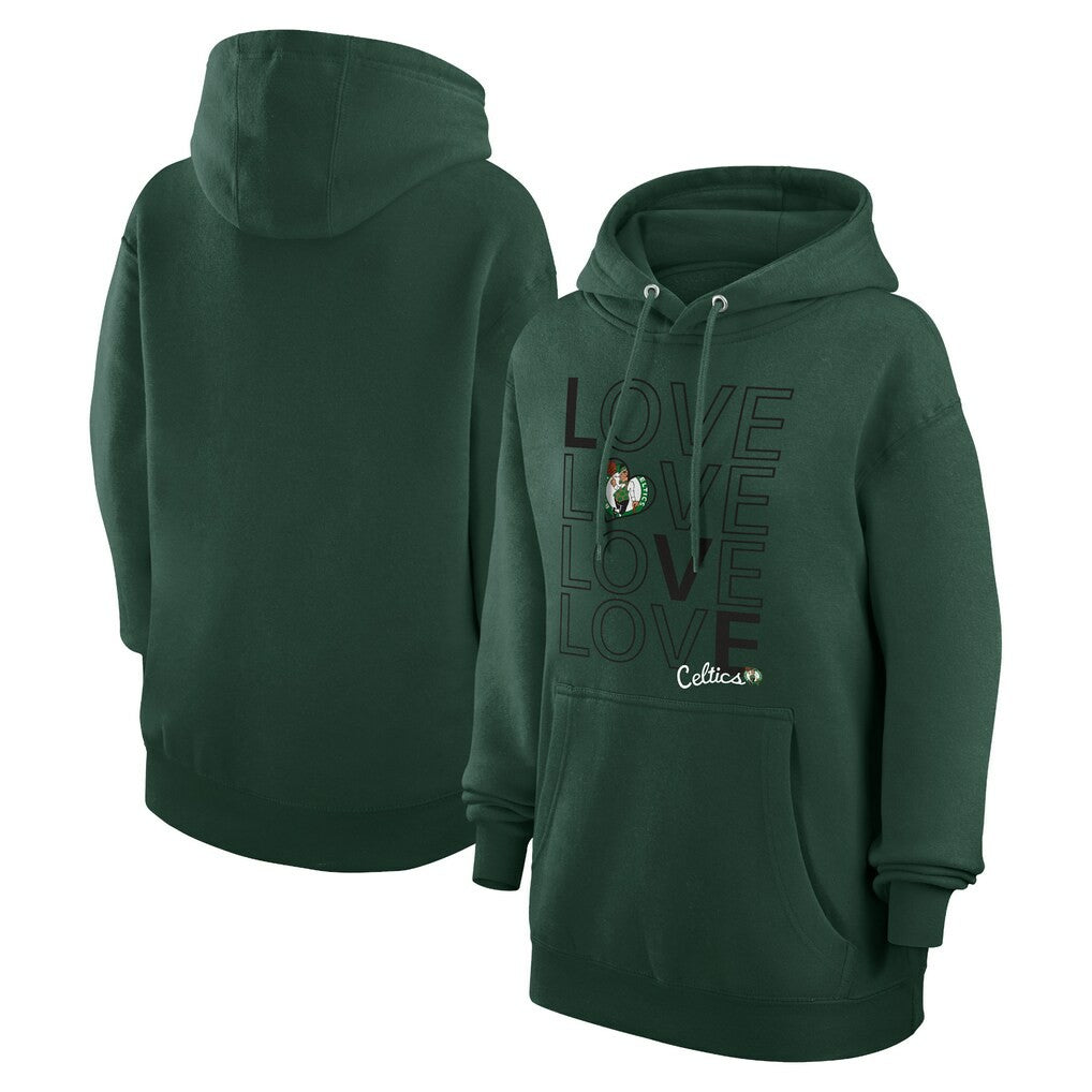 Boston Celtics G-III 4Her by Carl Banks Women's Basketball Love Fleece Pullover Hoodie Green - NBA