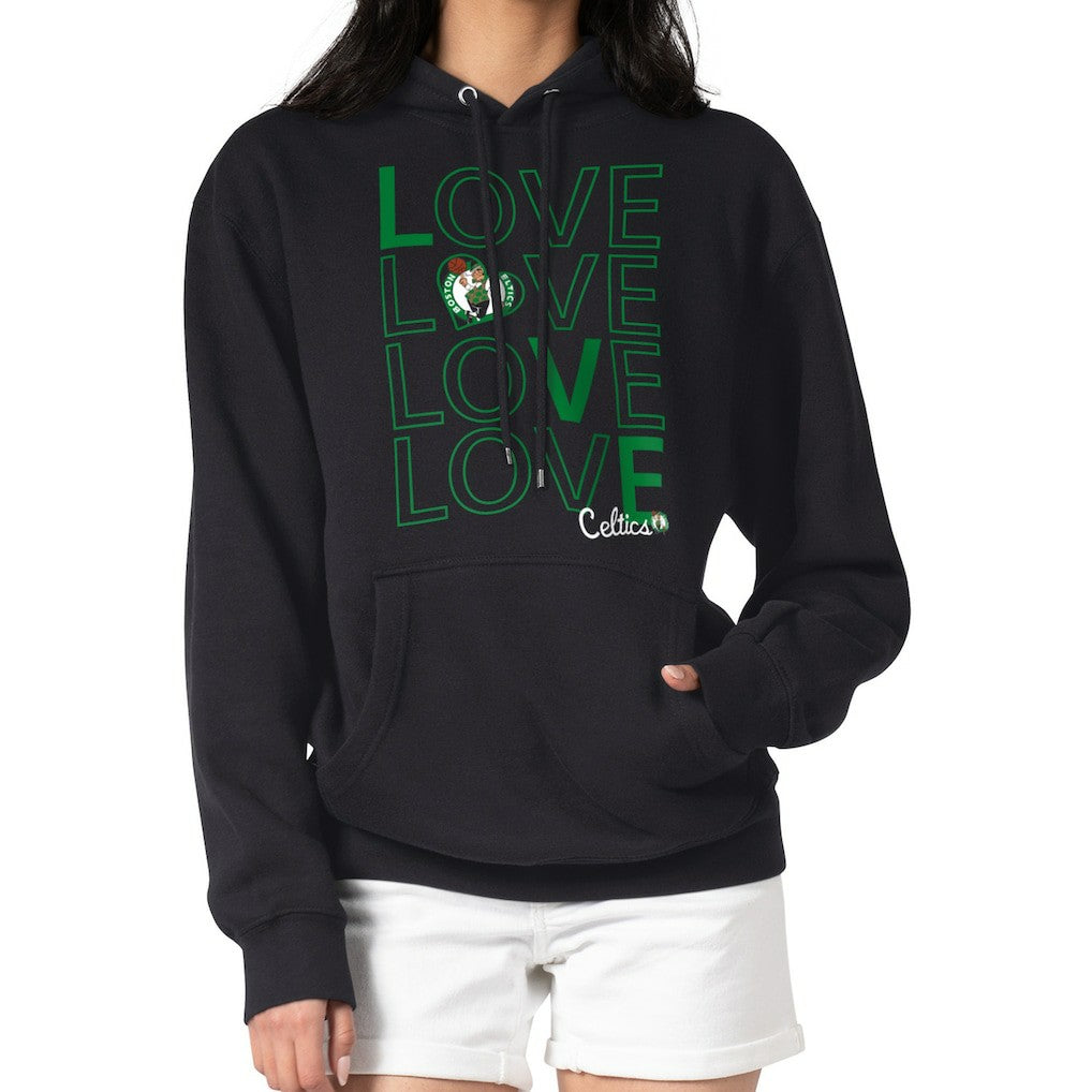 Boston Celtics G-III 4Her by Carl Banks Women's Basketball Love Fleece Pullover Hoodie Black - NBA