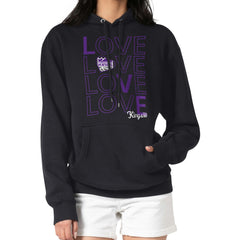 Sacramento Kings G-III 4Her by Carl Banks Women's Basketball Love Fleece Pullover Hoodie Black - NBA