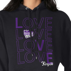 Sacramento Kings G-III 4Her by Carl Banks Women's Basketball Love Fleece Pullover Hoodie Black - NBA