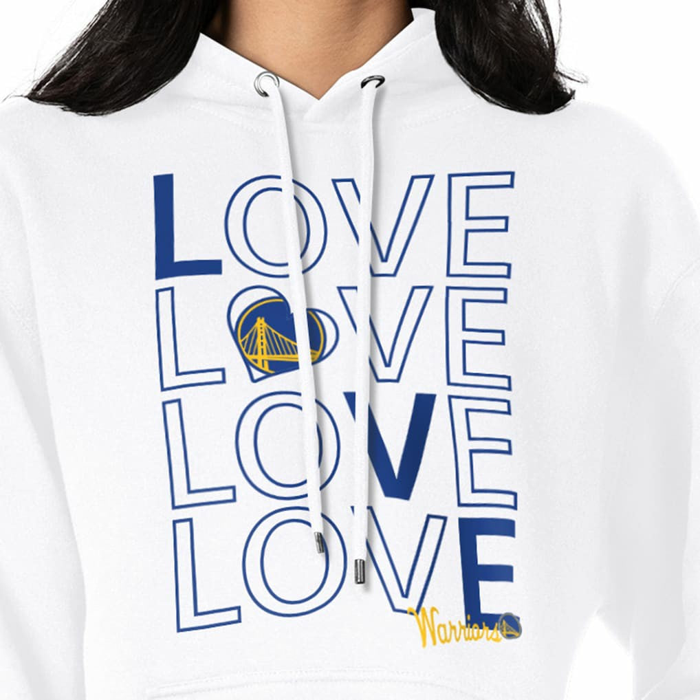 Golden State Warriors G-III 4Her by Carl Banks Women's Basketball Love Fleece Pullover Hoodie White - NBA