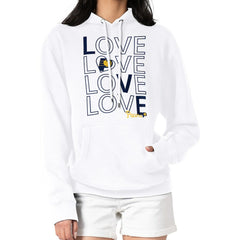 Indiana Pacers G-III 4Her by Carl Banks Women's Basketball Love Fleece Pullover Hoodie White - NBA