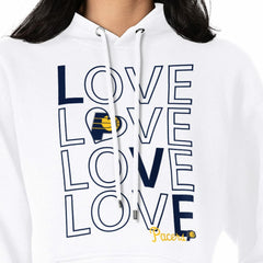 Indiana Pacers G-III 4Her by Carl Banks Women's Basketball Love Fleece Pullover Hoodie White - NBA