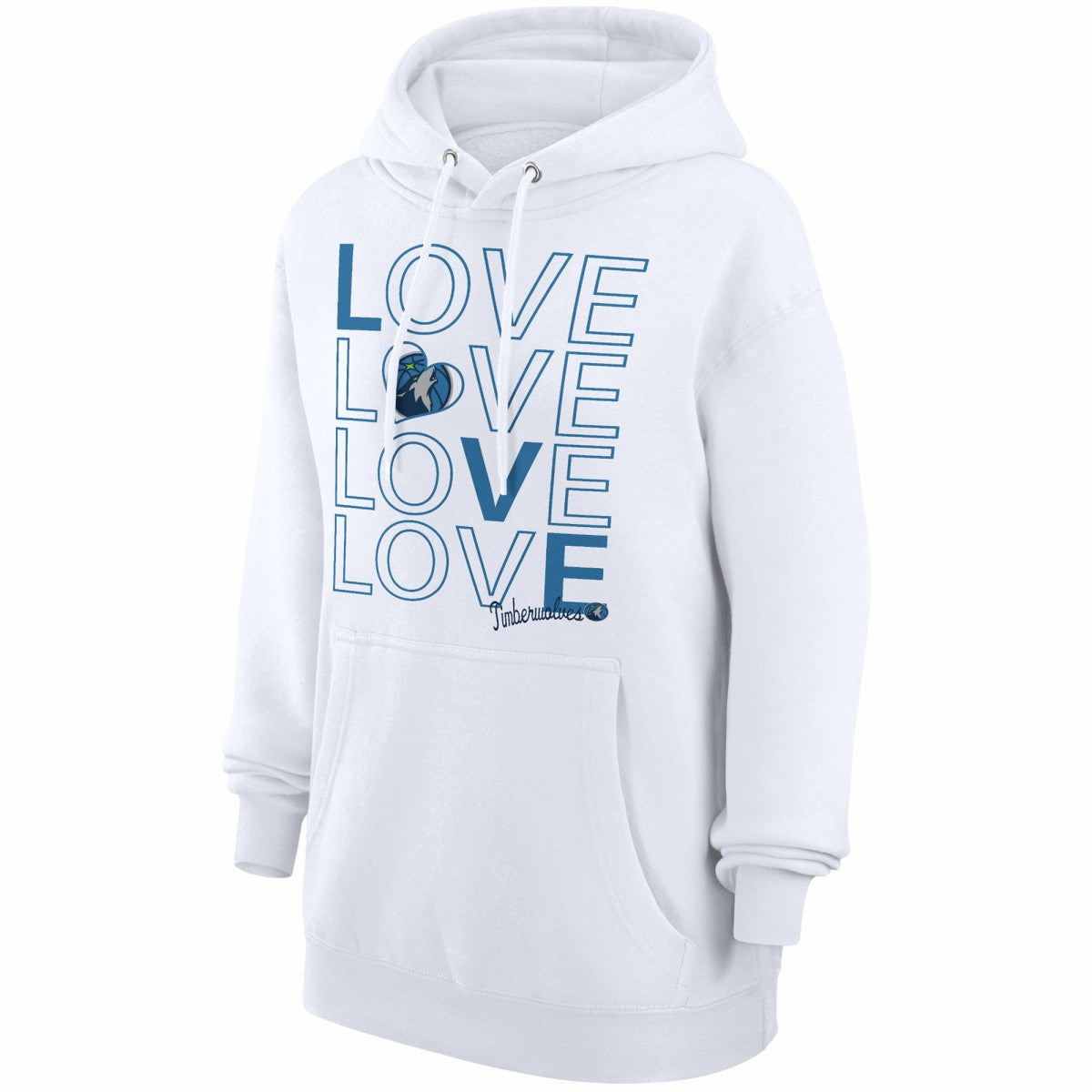 Minnesota Timberwolves G-III 4Her by Carl Banks Women's Basketball Love Fleece Pullover Hoodie White - NBA