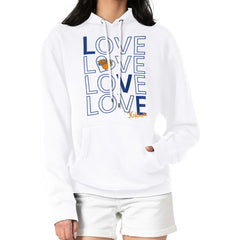 New York Knicks G-III 4Her by Carl Banks Women's Basketball Love Fleece Pullover Hoodie White - NBA