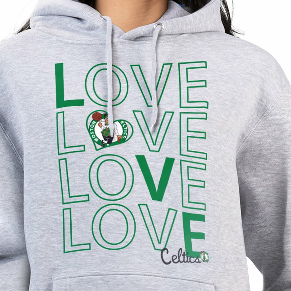 Boston Celtics G-III 4Her by Carl Banks Women's Basketball Love Fleece Pullover Hoodie Heather Gray - NBA