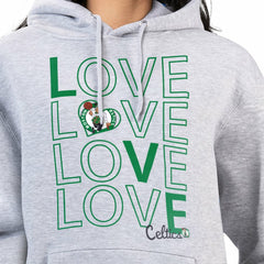 Boston Celtics G-III 4Her by Carl Banks Women's Basketball Love Fleece Pullover Hoodie Heather Gray - NBA