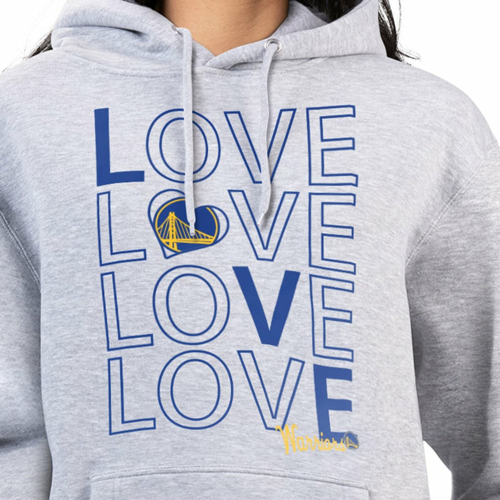 Golden State Warriors G-III 4Her by Carl Banks Women's Basketball Love Fleece Pullover Hoodie Heather Gray - NBA