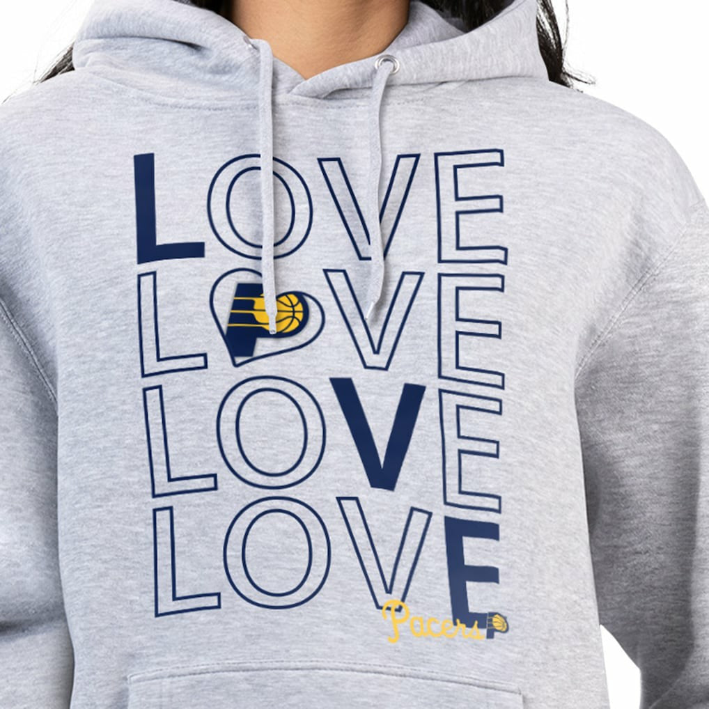 Indiana Pacers G-III 4Her by Carl Banks Women's Basketball Love Fleece Pullover Hoodie Heather Gray - NBA