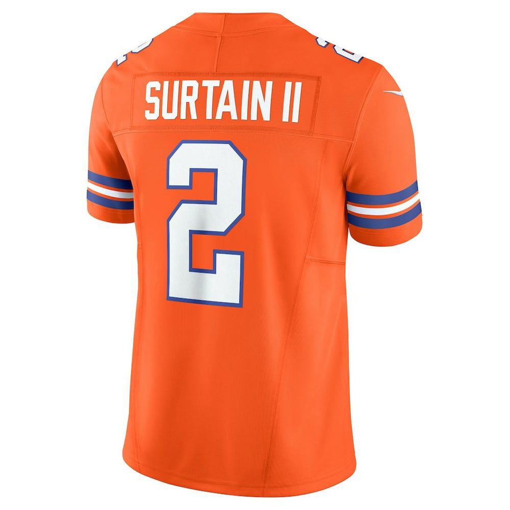 Patrick Surtain II Denver Broncos Alternate Mile High Collection 1977 Throwback Vapor F.U.S.E. Limited Jersey Orange | Nike for Sale