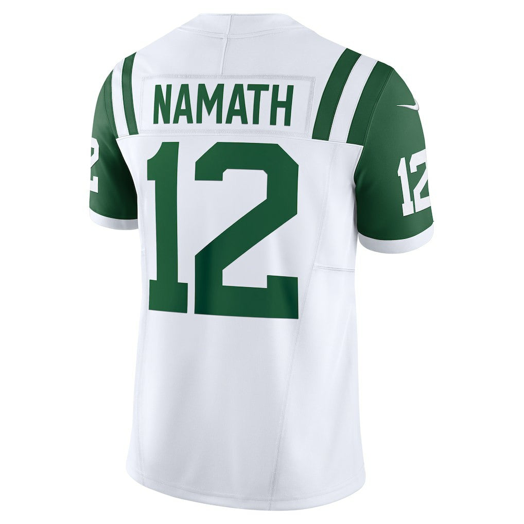 Joe Namath New York Jets Classic Alternate Vapor F.U.S.E. Retired Player Limited Jersey White | Nike for Sale