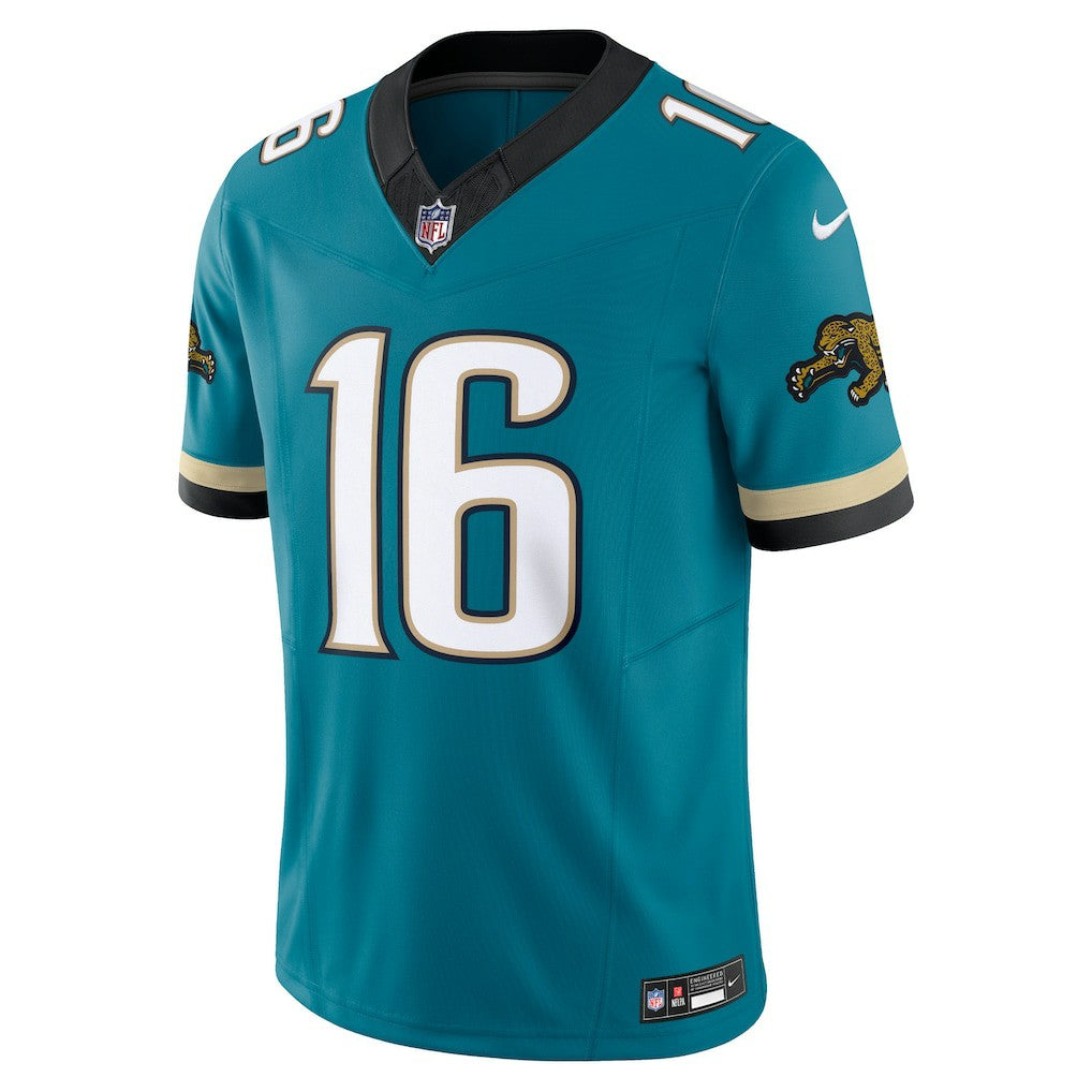 Trevor Lawrence Jacksonville Jaguars Prowler Throwback Vapor F.U.S.E. Limited Jersey Teal | Nike for Sale