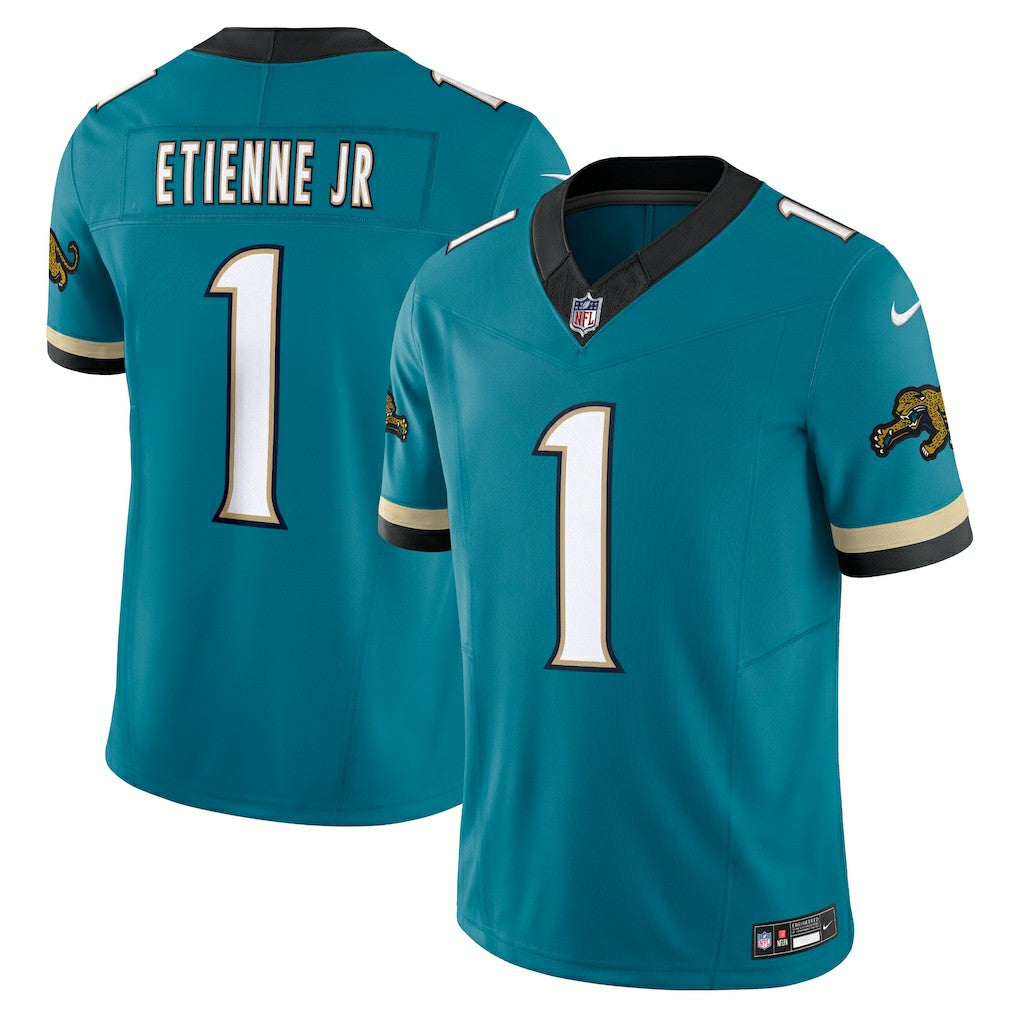 Travis Etienne Jacksonville Jaguars Prowler Throwback Vapor F.U.S.E. Limited Jersey Teal | Nike for Sale