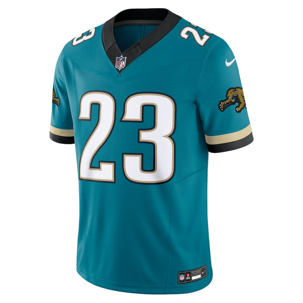 Foye Oluokun Jacksonville Jaguars Prowler Throwback Vapor F.U.S.E. Limited Jersey Teal | Nike for Sale