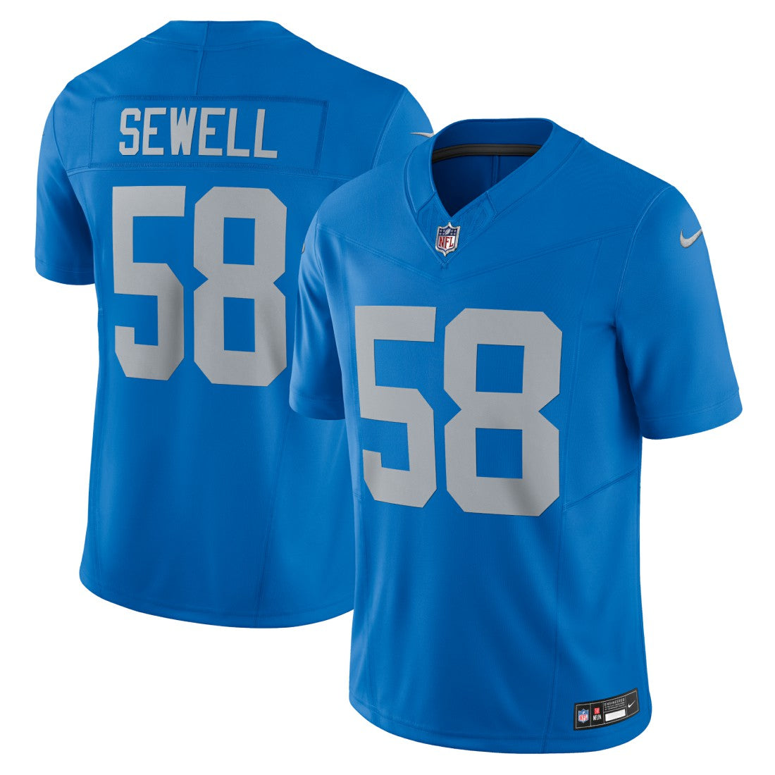 Penei Sewell Detroit Lions Vapor F.U.S.E. Alternate Limited Jersey Blue | Nike for Sale