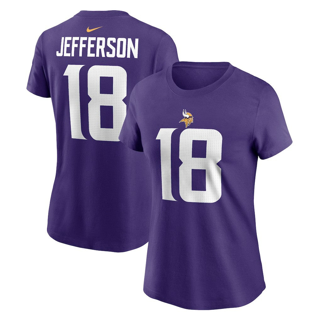 Justin Jefferson Minnesota Vikings Women's Player Name & Number T-Shirt Purple | Nike for Sale
