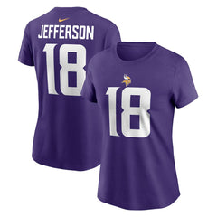 Justin Jefferson Minnesota Vikings Women's Player Name & Number T-Shirt Purple | Nike for Sale
