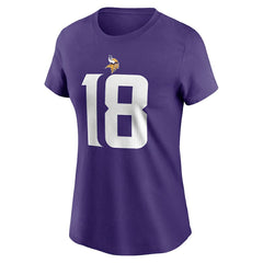Justin Jefferson Minnesota Vikings Women's Player Name & Number T-Shirt Purple | Nike for Sale