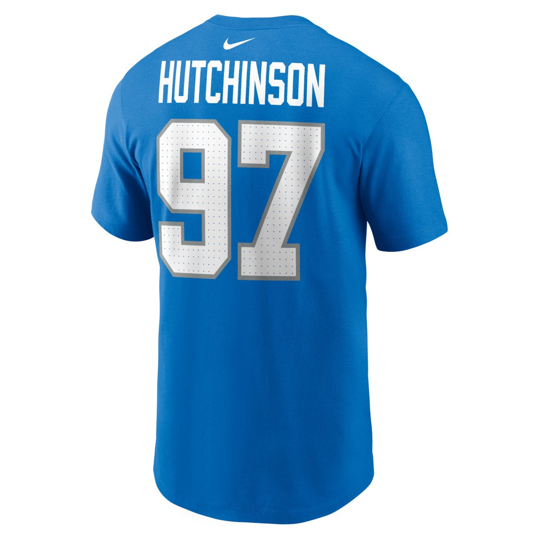 Aidan Hutchinson Detroit Lions Name & Number T-Shirt Blue | Nike for Sale