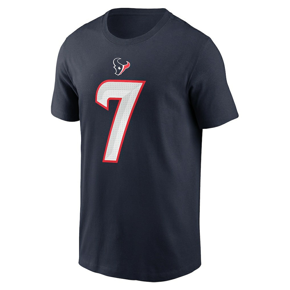 C.J. Stroud Houston Texans Player Name & Number T-Shirt Navy | Nike for Sale