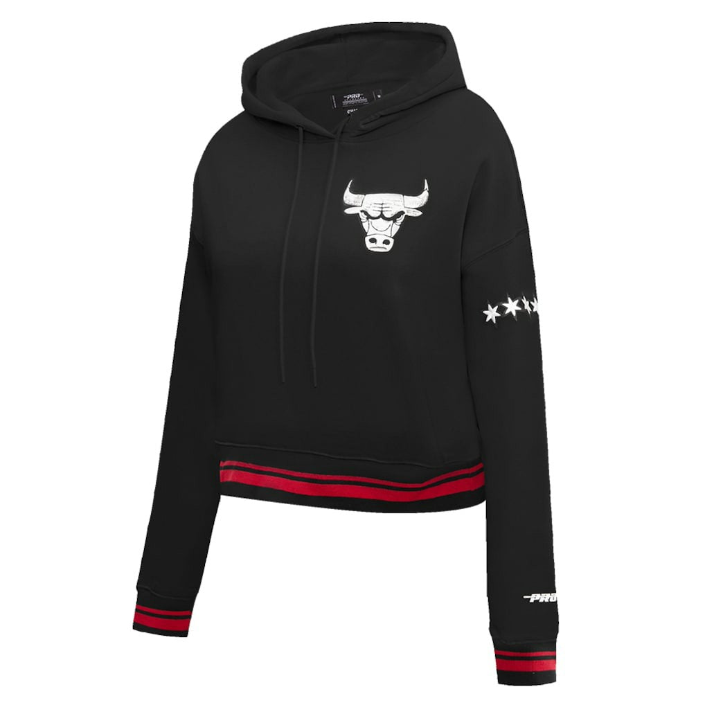 Chicago Bulls Pro Standard Women's 2023/24 City Edition Cropped Pullover Hoodie Black - NBA