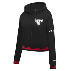 Chicago Bulls Pro Standard Women's 2023/24 City Edition Cropped Pullover Hoodie Black - NBA