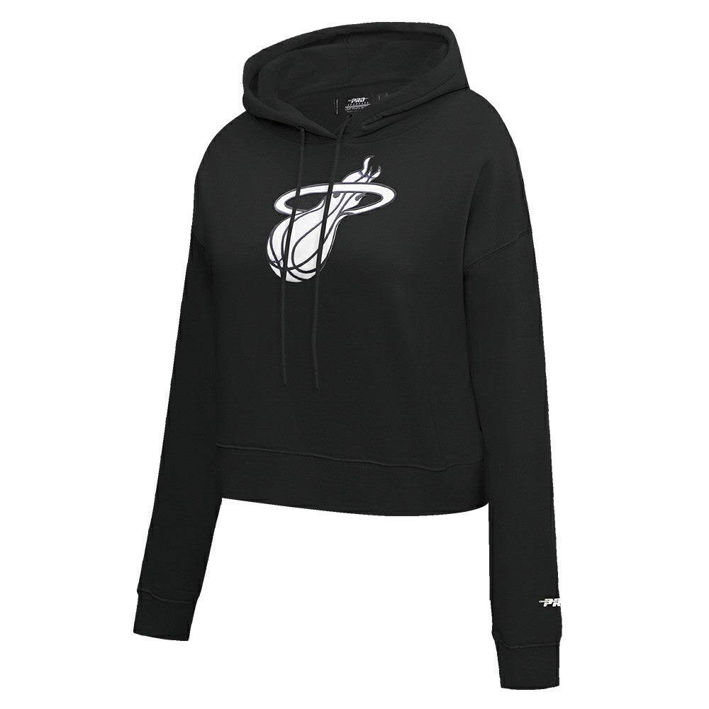 Miami Heat Pro Standard Women's 2023/24 City Edition Cropped Pullover Hoodie Black - NBA