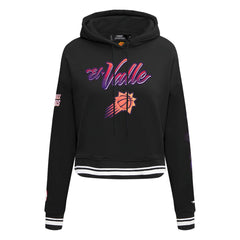 Phoenix Suns Pro Standard Women's 2023/24 City Edition Cropped Pullover Hoodie Black - NBA