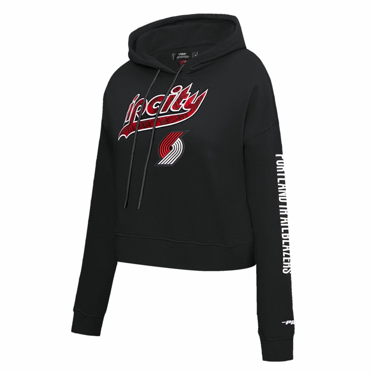 Portland Trail Blazers Pro Standard Women's 2023/24 City Edition Cropped Pullover Hoodie Black - NBA