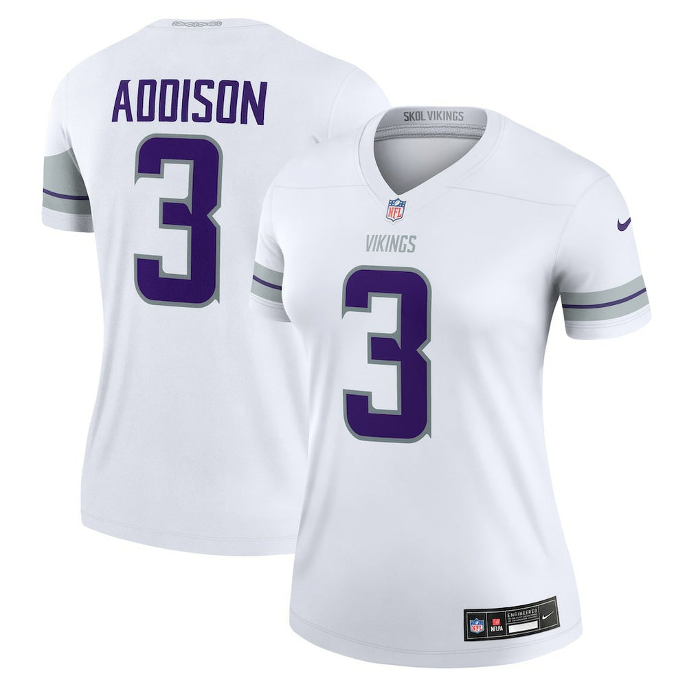 Jordan Addison Minnesota Vikings Women's Alternate Legend Player Performance Top White | Nike for Sale