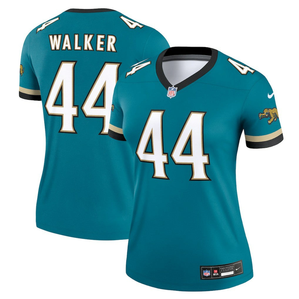 Travon Walker Jacksonville Jaguars Women's Alternate Legend Player Performance Top Prowler Throwback Teal | Nike for Sale