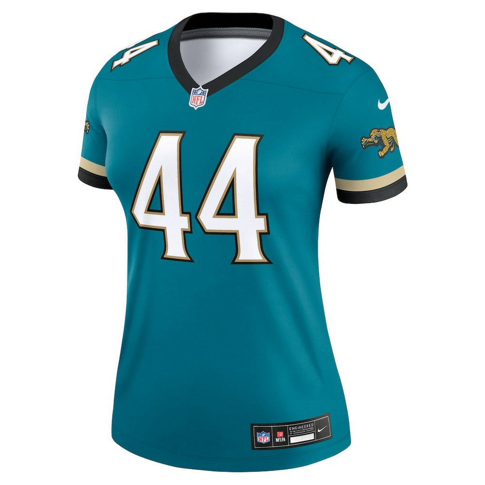Travon Walker Jacksonville Jaguars Women's Alternate Legend Player Performance Top Prowler Throwback Teal | Nike for Sale