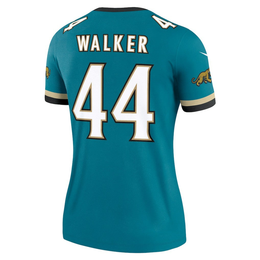 Travon Walker Jacksonville Jaguars Women's Alternate Legend Player Performance Top Prowler Throwback Teal | Nike for Sale