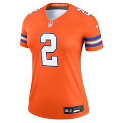 Patrick Surtain II Denver Broncos Women's Alternate Legend Player Performance Top Mile High Collection 1977 Throwback Orange | Nike for Sale