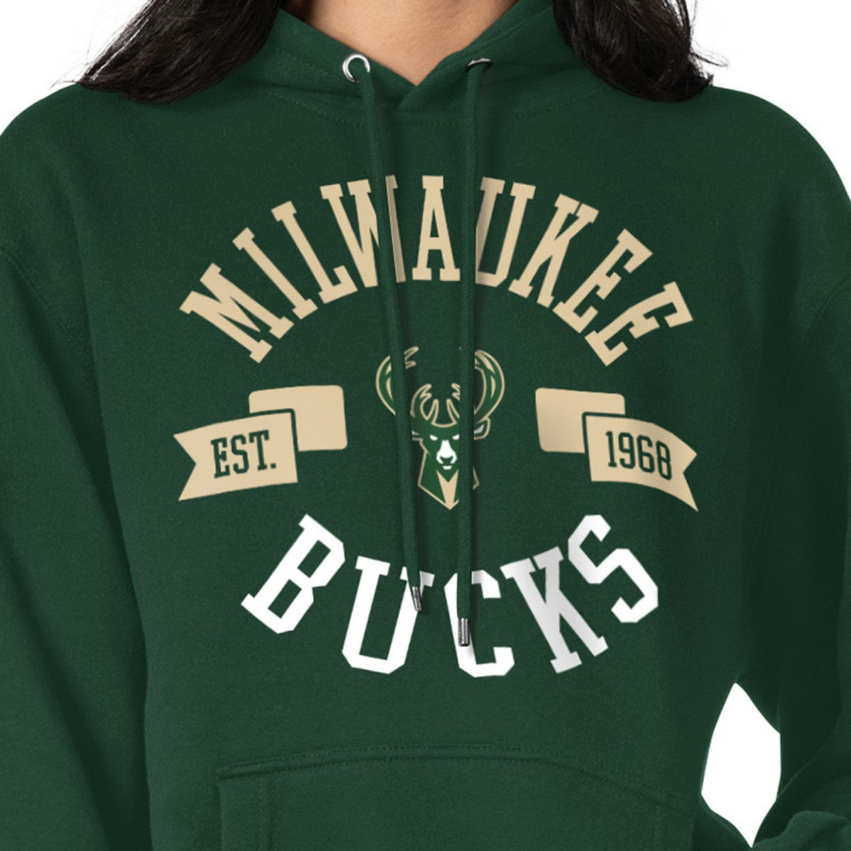 Milwaukee Bucks G-III 4Her by Carl Banks Women's City Pullover Hoodie Green - NBA