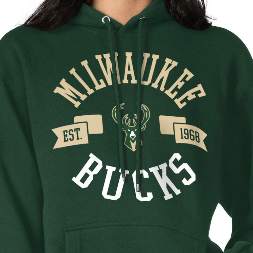 Milwaukee Bucks G-III 4Her by Carl Banks Women's City Pullover Hoodie Green - NBA