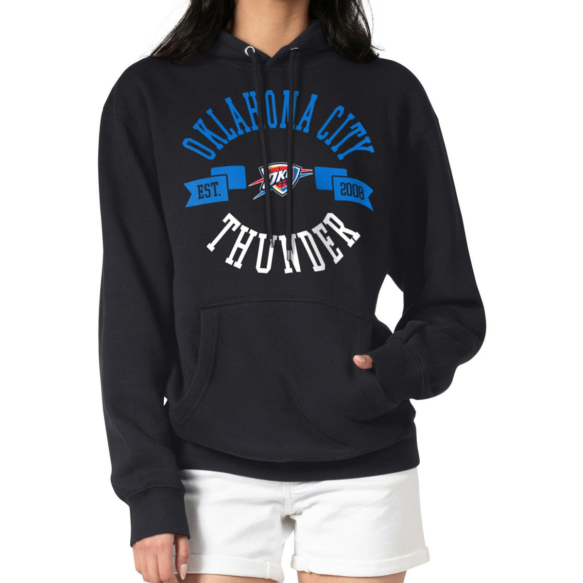 Oklahoma City Thunder G-III 4Her by Carl Banks Women's City Pullover Hoodie Black - NBA