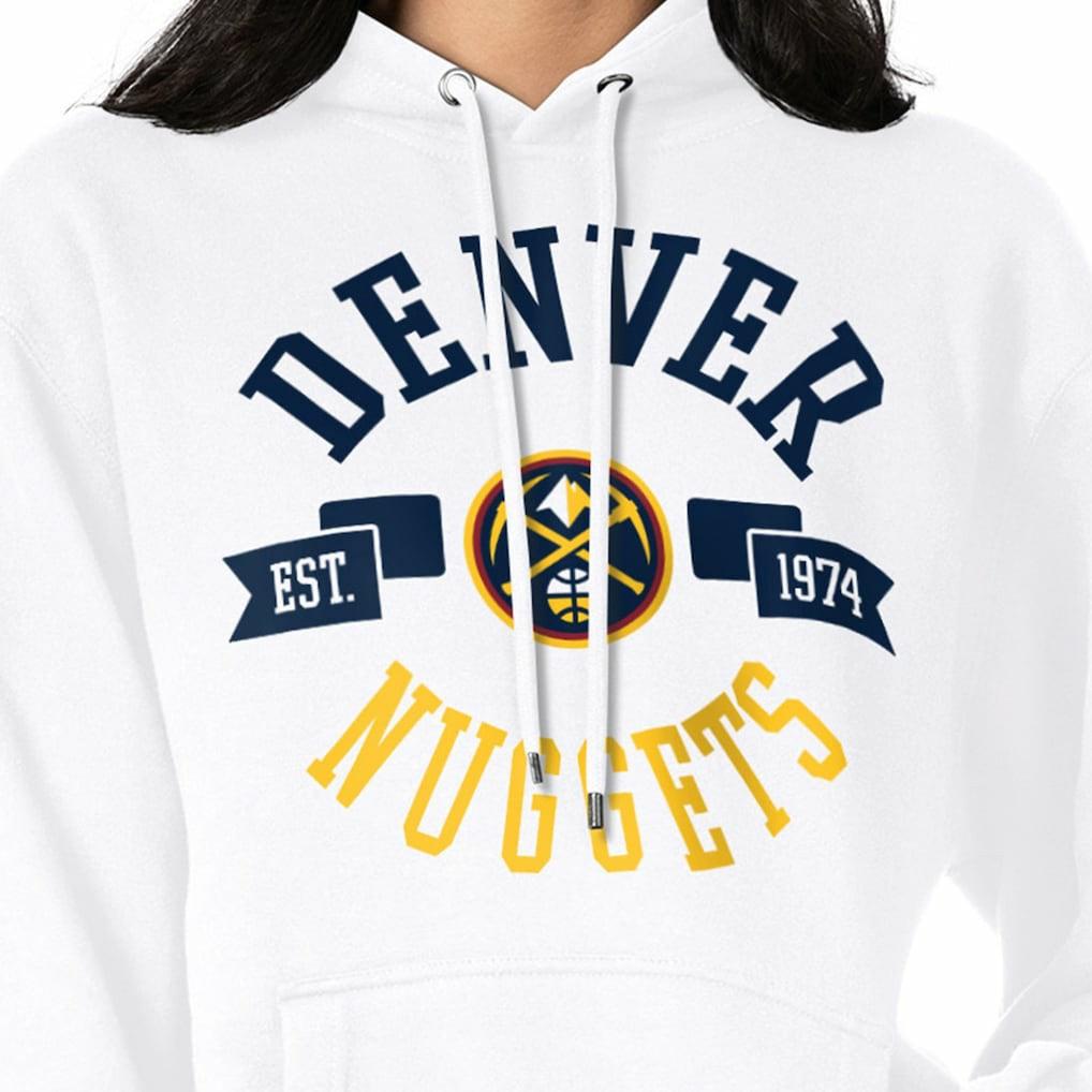 Denver Nuggets G-III 4Her by Carl Banks Women's City Pullover Hoodie White - NBA