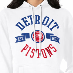 Detroit Pistons G-III 4Her by Carl Banks Women's City Pullover Hoodie White - NBA