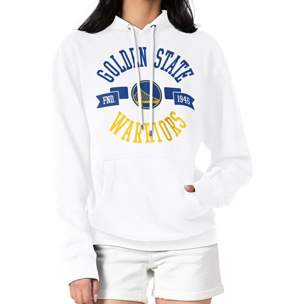 Golden State Warriors G-III 4Her by Carl Banks Women's City Pullover Hoodie White - NBA