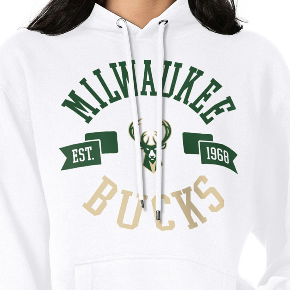 Milwaukee Bucks G-III 4Her by Carl Banks Women's City Pullover Hoodie White - NBA
