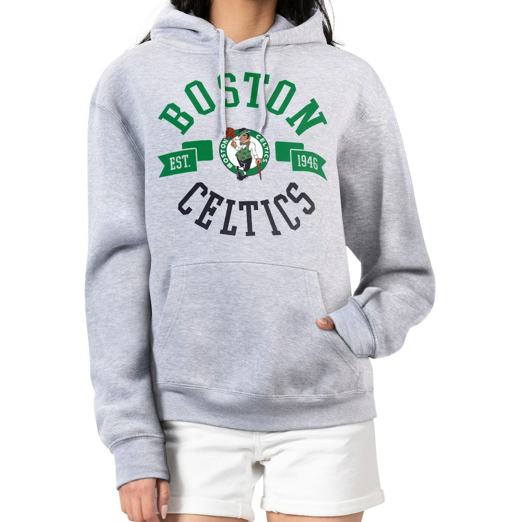 Boston Celtics G-III 4Her by Carl Banks Women's City Pullover Hoodie Heather Gray - NBA