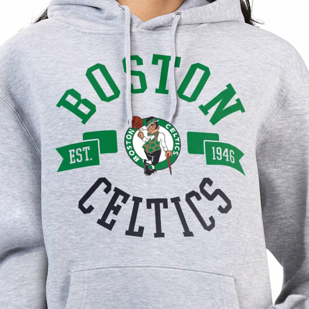 Boston Celtics G-III 4Her by Carl Banks Women's City Pullover Hoodie Heather Gray - NBA