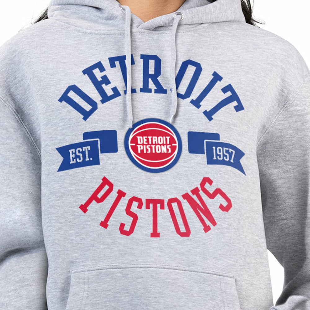 Detroit Pistons G-III 4Her by Carl Banks Women's City Pullover Hoodie Heather Gray - NBA