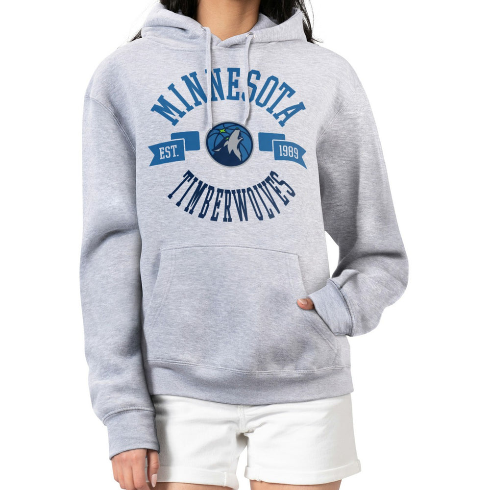 Minnesota Timberwolves G-III 4Her by Carl Banks Women's City Pullover Hoodie Heather Gray - NBA