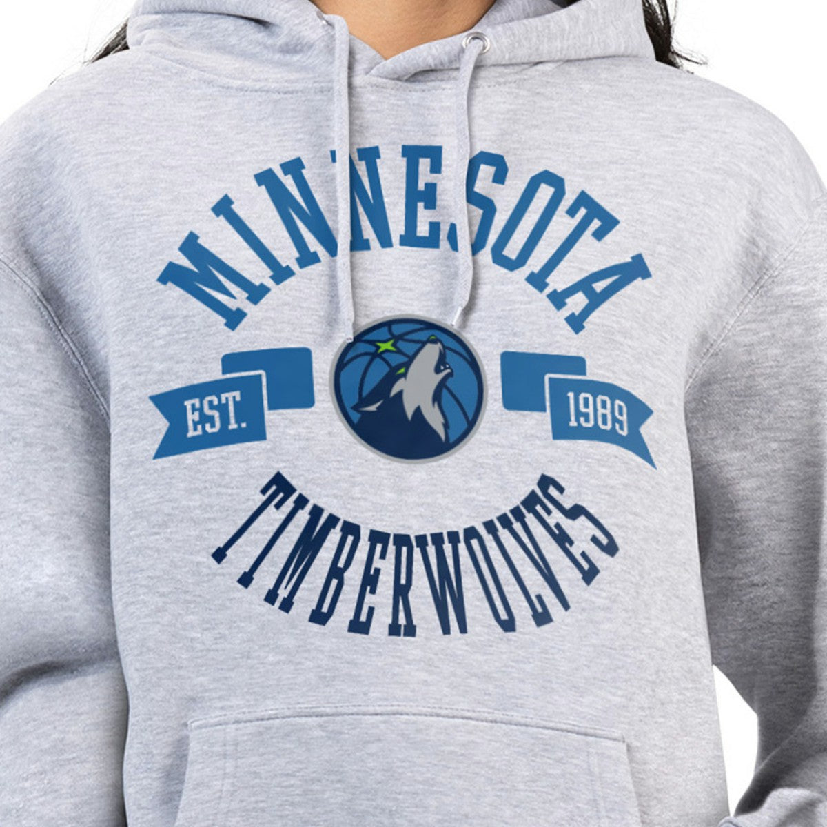 Minnesota Timberwolves G-III 4Her by Carl Banks Women's City Pullover Hoodie Heather Gray - NBA