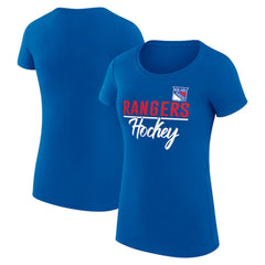 New York Rangers G-III 4Her by Carl Banks Women's Super-Slim Fit Lightweight Team Sport T-Shirt - Blue - NHL