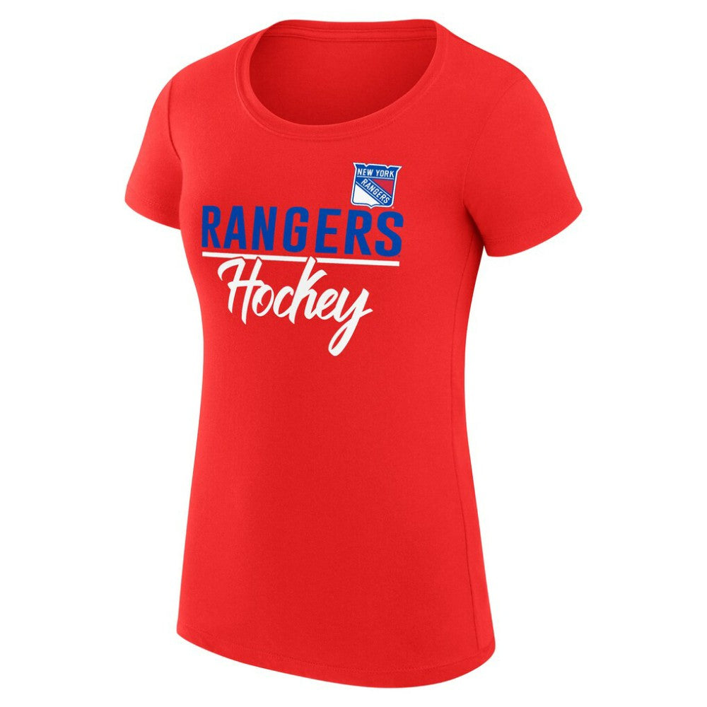 New York Rangers G-III 4Her by Carl Banks Women's Super-Slim Fit Lightweight Team Sport T-Shirt - Red - NHL